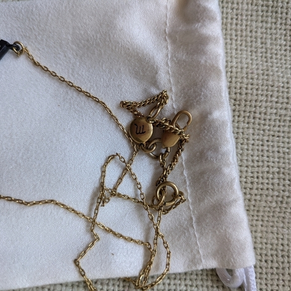MADEWELL Black Bar Adjustable Gold Plated Layering Necklace - Picture 3 of 6